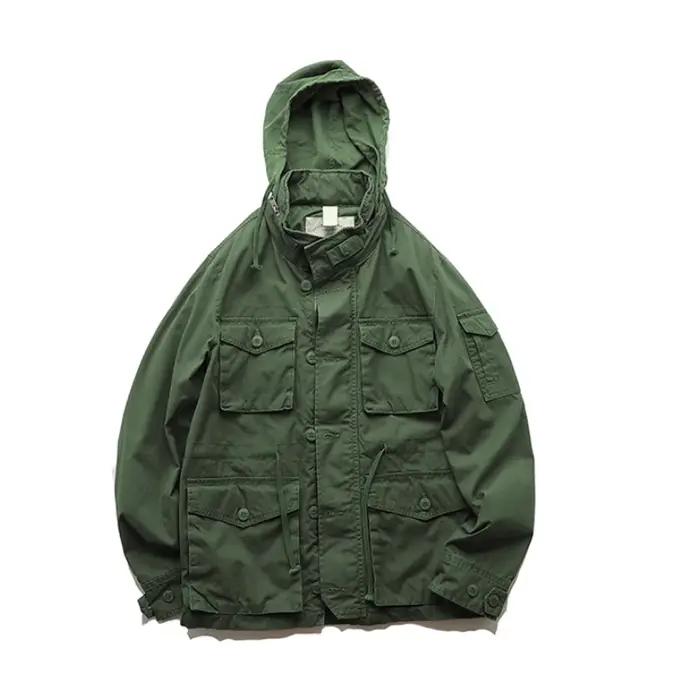 Veste matelassurera lourde rétro américaine, coupe-vent, manteau d'outillage de poche, style militai