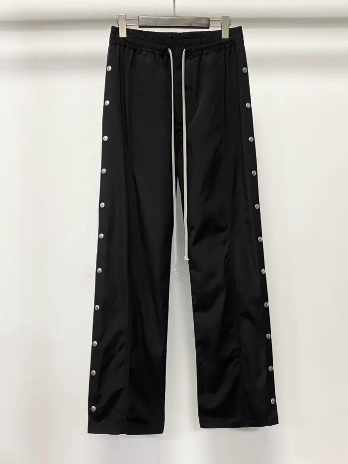 Viser de survêtement gothiques à boutons pour hommes, pull haut, pantalons monochromes, vêtements hi