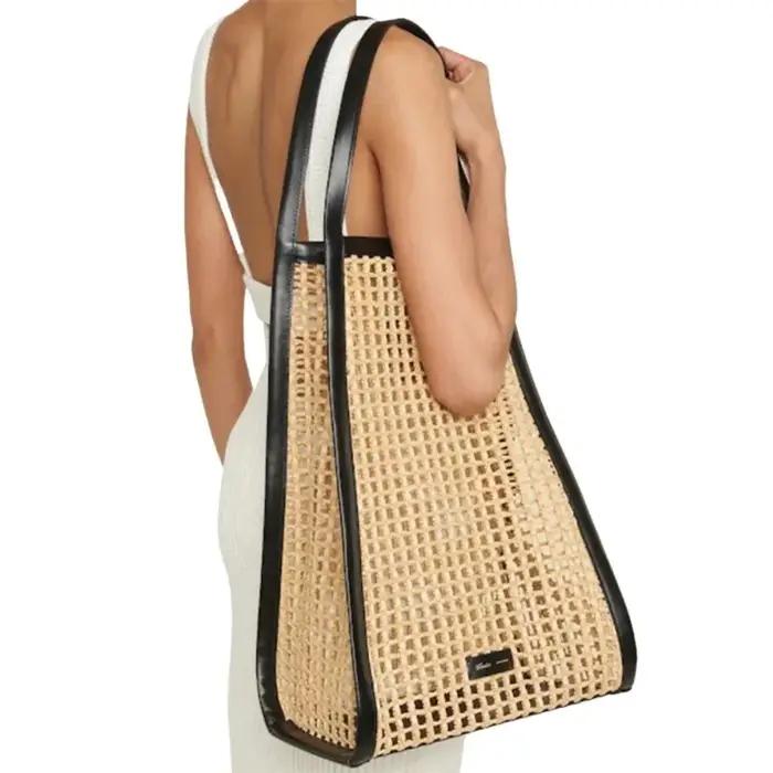 Sac de plage tissé en raphia pour femmes, sacoche de luxe de marques célèbres, amissié, décontracté