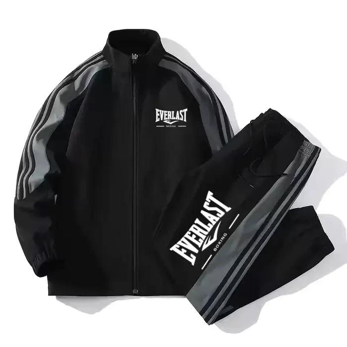 Ensemble de veste de sport imprimée tendance automne-hiver pour homme, décontracté, ample, grande ta