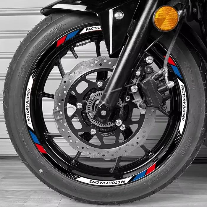 Autocollants réfléchissants de bande de roue de moto, autocollants de bande de moyeu de Scooter de j