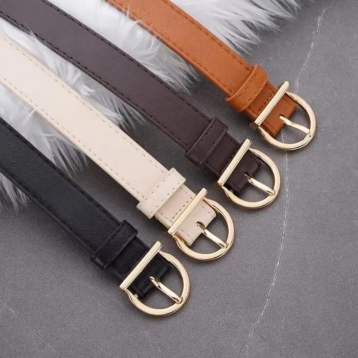 Ceinture femme mode haute qualité boucle ardillon ceinture véritable luxe souple ceinture en cuir PU