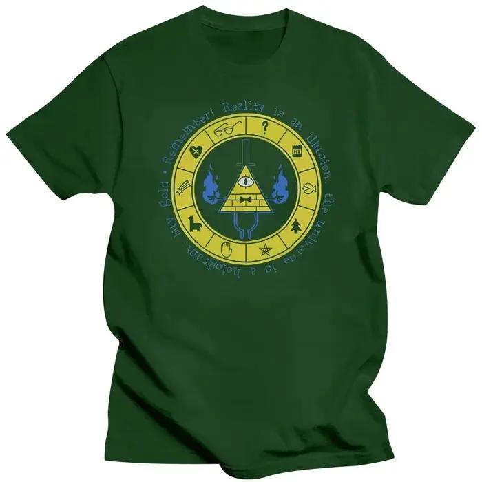 Neu Gravity Fall Bill Cipher Zodiac Wheel Logo T-Shirt S-3XL Cool Tee Shirt