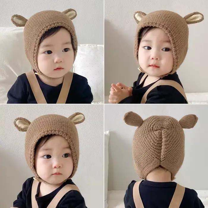 0-2 ans bébé chapeau automne hiver oreille lapin tricoté enfants chapeau bébé filles bébé garçons mi