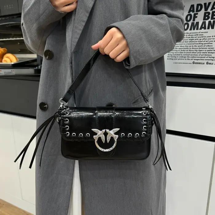 Nouveau sac d'oiseau d'hirondelle en cuir véritable avec sangle de chaîne épaule bandoulière sous le