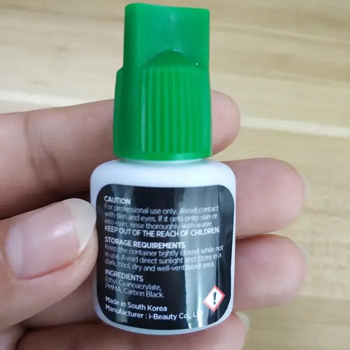 Colle Ultra Super IB 5/10ml à séchage rapide pour extensions de cils, bouchon vert, colle forte, adh