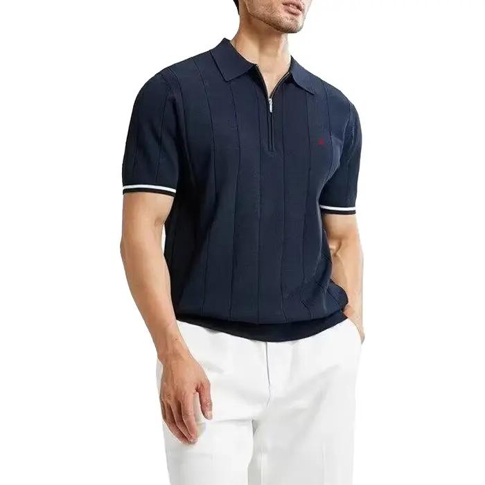 CHCH 2024 nouveau Polo d'été en tricot côtelé pour hommes respirant et frais marque qualité hommes p