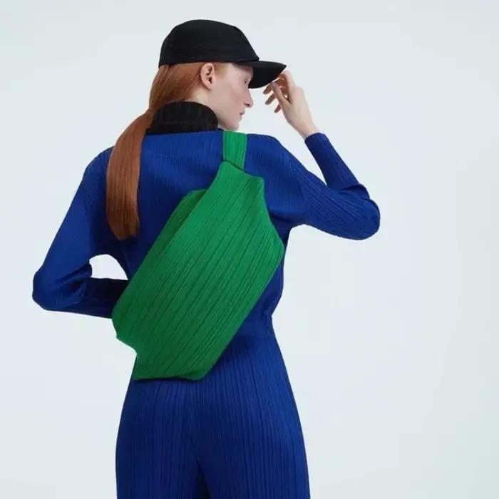 Miyake japonais décontracté sport vent plissé Gyoza sac à bandoulière hommes et femmes avec Simple g
