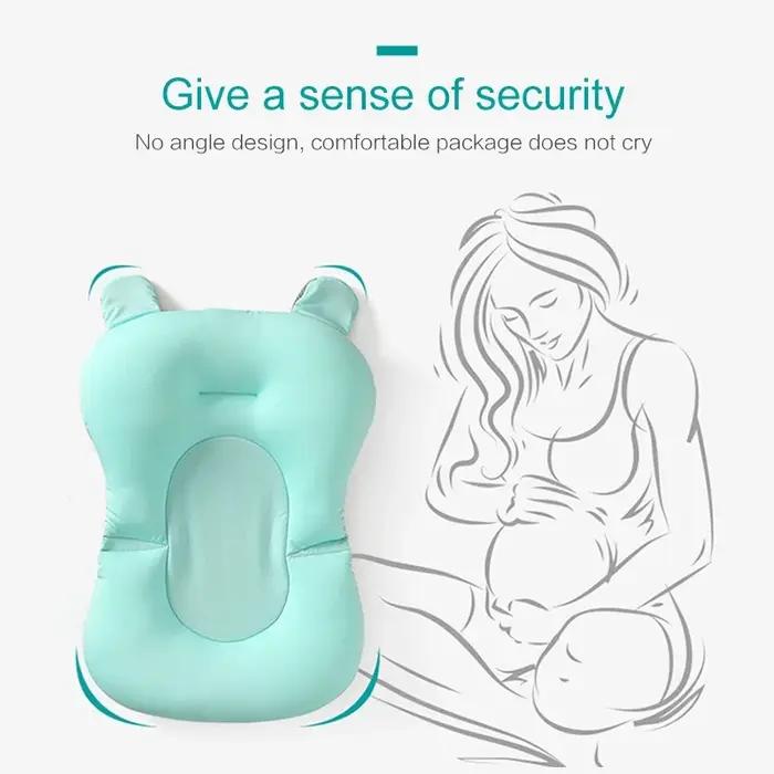 Tapis de soutien de siège de bain pour bébé, coussin de baignoire pliable et chaise pour nouveau-né, oreiller de baignoire pour bébé, antidérapant, doux et confortable, coussin corporel
