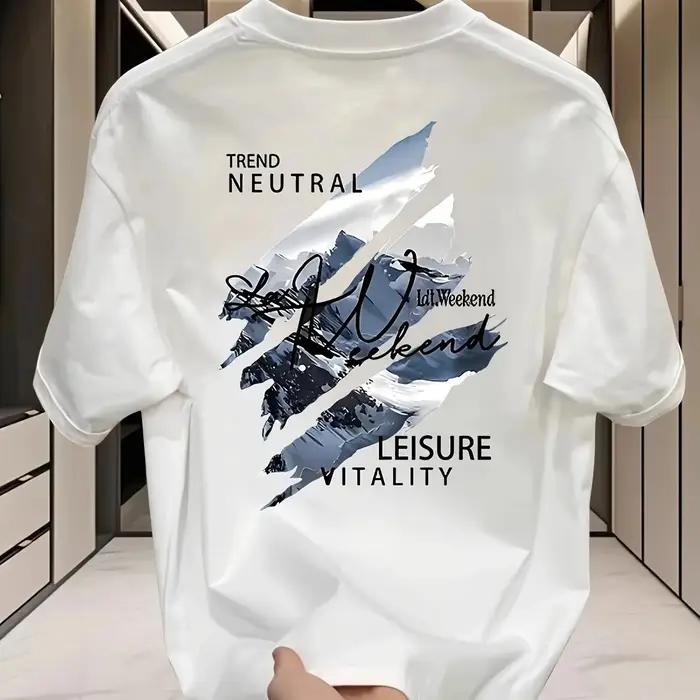 T-shirt décontracté d'été respirant à manches courtes pour homme, idéal pour les sorties en extérieu