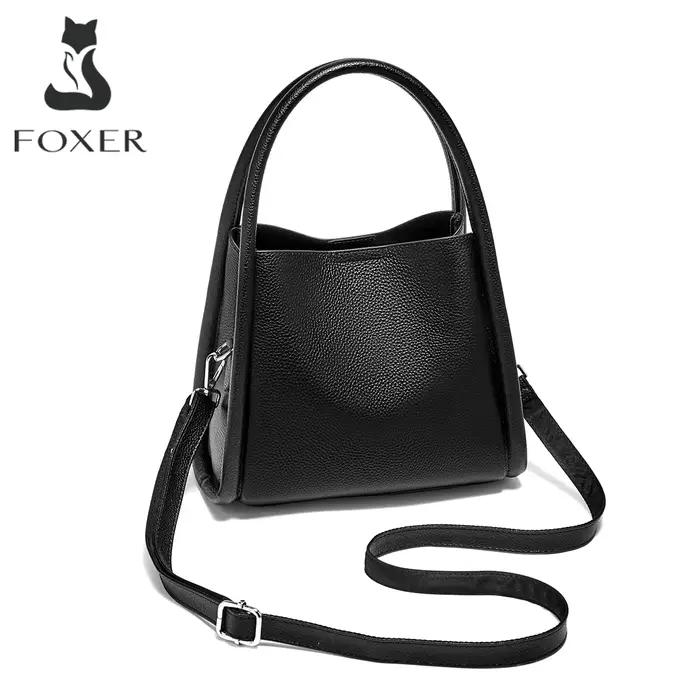 Sac à main pour femme FOXER en cuir véritable