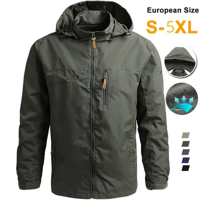 Coupe-vent Hommes DulJacket Imperméable En Plein Air À Capuche Manteau Sports Militaire Taille Europ