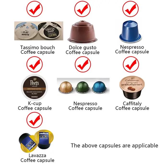 Support de rangement pour ensemble de capsules de café 6 pièces, support mural adhésif sans poinçon
