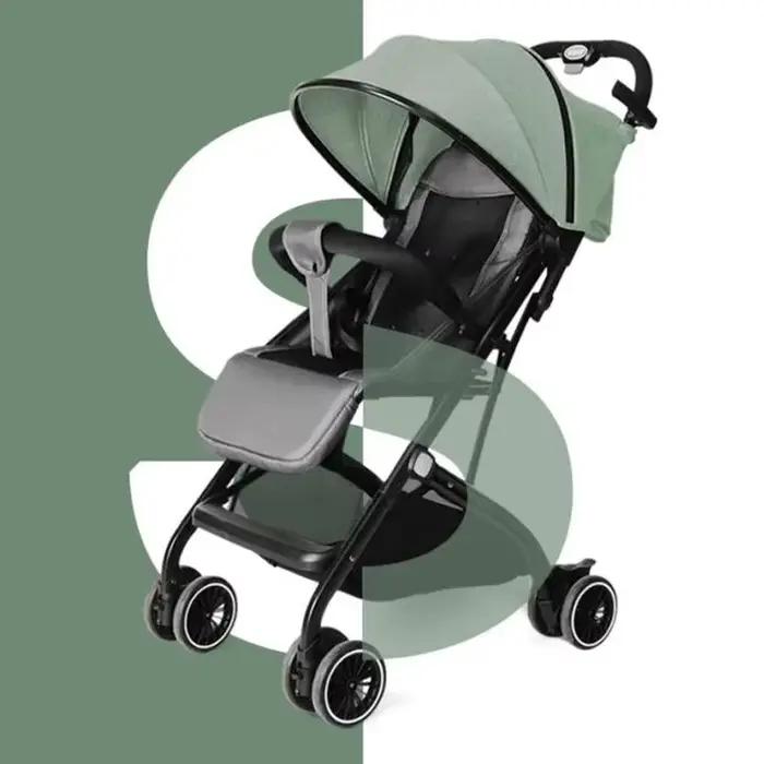 Poussette Portable Pliable pour Bébé, Multifonctionnelle, Parfaite, Lavable, Légère, à Quatre Roues