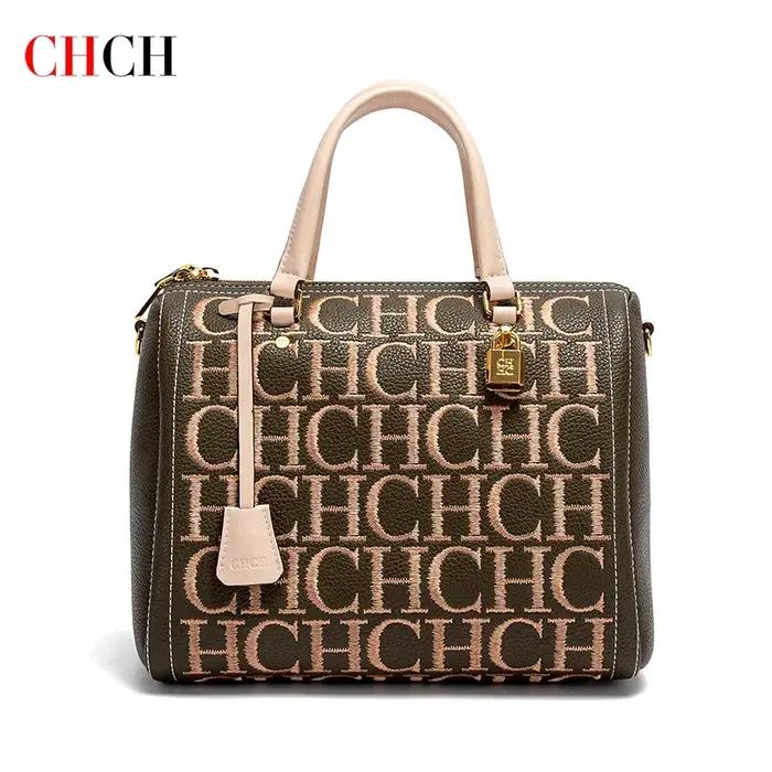 Sac à main pour femme CHCH, sac à main vintage à la mode, design brodé de lettres, sacs fourre-tout
