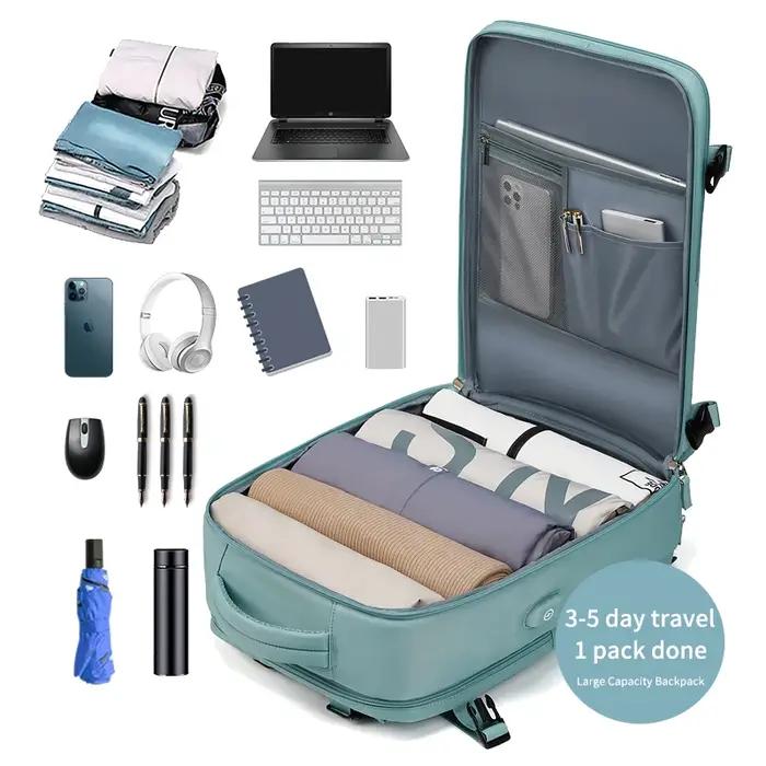 Femmes sac à dos pour ordinateur portable 15.6 pouces adolescente USB charge école sac à dos sac à c