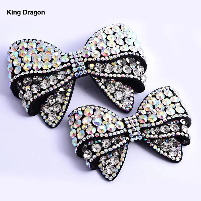 Nouveauté nœud papillon perlé broderie Patch patchs de bande dessinée pour chapeaux sac Badges Appli