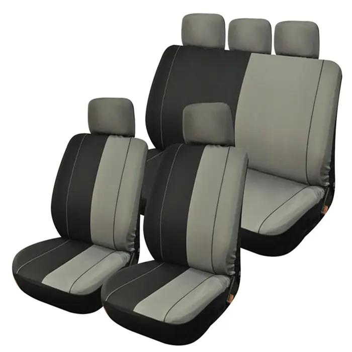 Housse de siège de voiture universelle 5 sièges en cuir synthétique pour berlines et SUV adapté pour Honda Toyota Nissan Mitsubishi Ford confort luxe protection antibactérienne