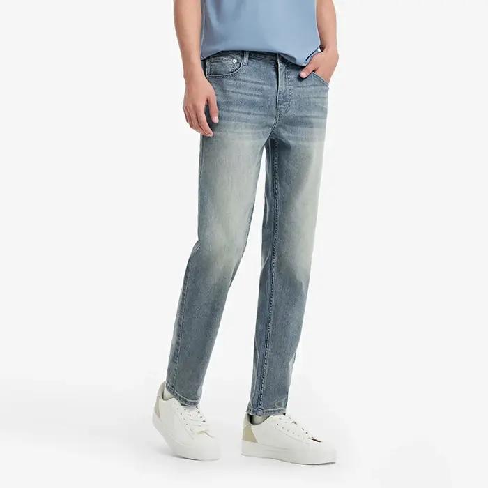 Jean Homme Semir Stretch 2026 Rétro Délavé Coupe Droite Urbain Décontracté Quotidien Doux Confortabl