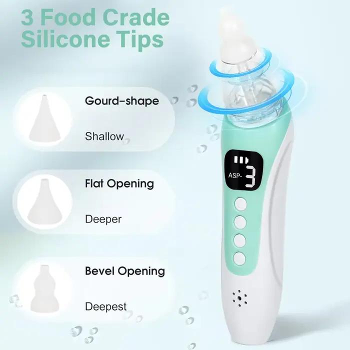 Aspirateur nasal électrique rechargeable pour bébé 2026 - Prévention congestion nouveau-né - Suction nasale
