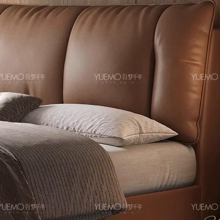 Cadre rembourré lit queen tête de lit rangement minimaliste lit moderne luxe pour chambre élégante et rangement efficace