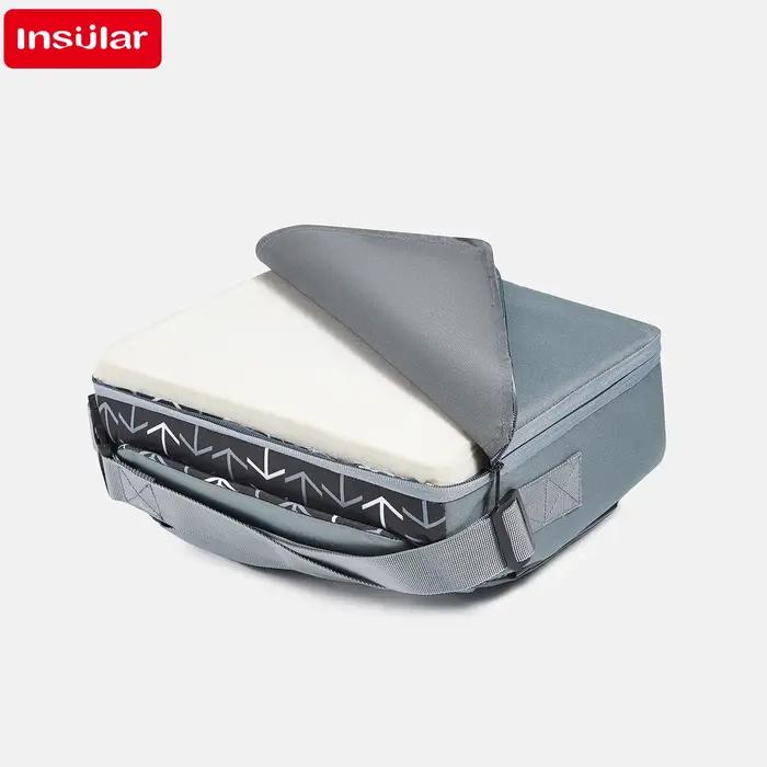 Siège rehausseur pliable anti-dérapant portable - Coussin de voyage pour chaise de salle à manger bébé