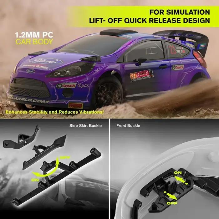 Voiture de drift RC brushless à l'échelle 1/10 avec gyroscope, 4x4 tout-terrain, camion de rallye té