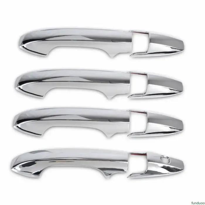 Pour Honda CRV CR-V 2007-2011 noir brillant en Fiber de carbone Chrome poignée de porte de voiture c