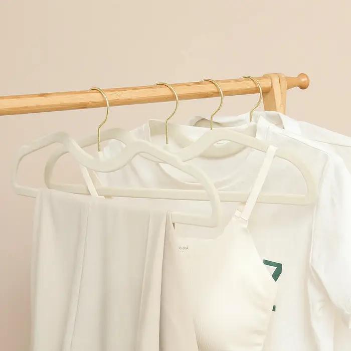 Cintre en plastique antidérapant à col court pour chambre à coucher, 10 pièces, support pour pantalo