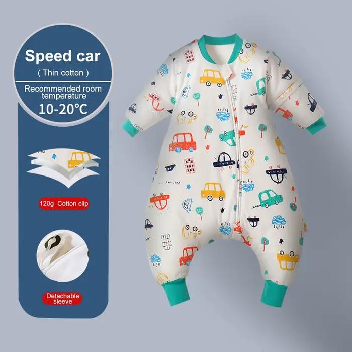 Sacs de nuit à jambes fendues pour bébé, avec manches détachables, pour garçons et filles, sac de co