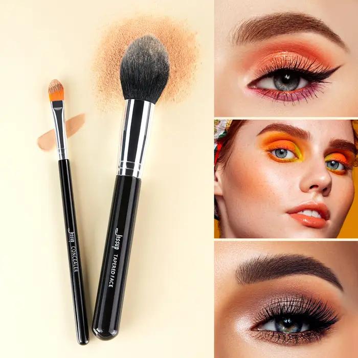 Jessup – ensemble de pinceaux de maquillage professionnels, 15 pièces, poudre de maquillage, fond de