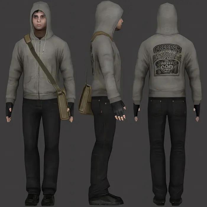 Simon Henriksson sweat à capuche zippé "Scream of Fear" sweat-shirt de jeu de rôle Simon automne/hiv