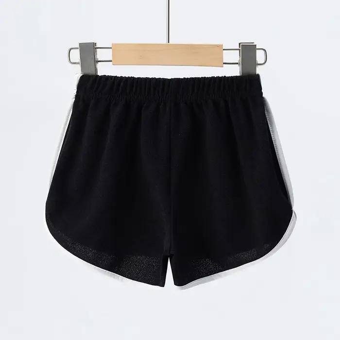 Short d'été pour garçons et filles, pantalons chauds confortables et décontractés de couleur unie po