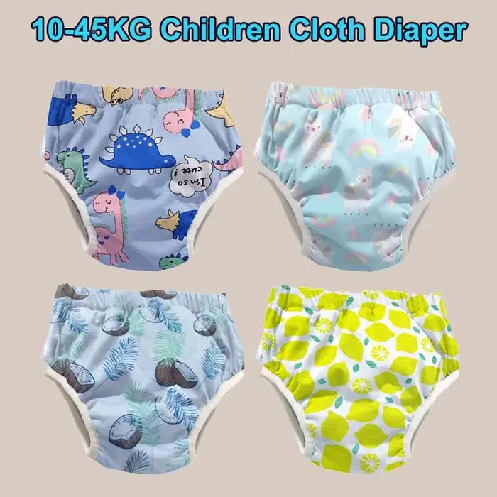 Couche-culotte en tissu lavable pour enfants, 10-45KG, pantalon d'entraînement, couches imperméables