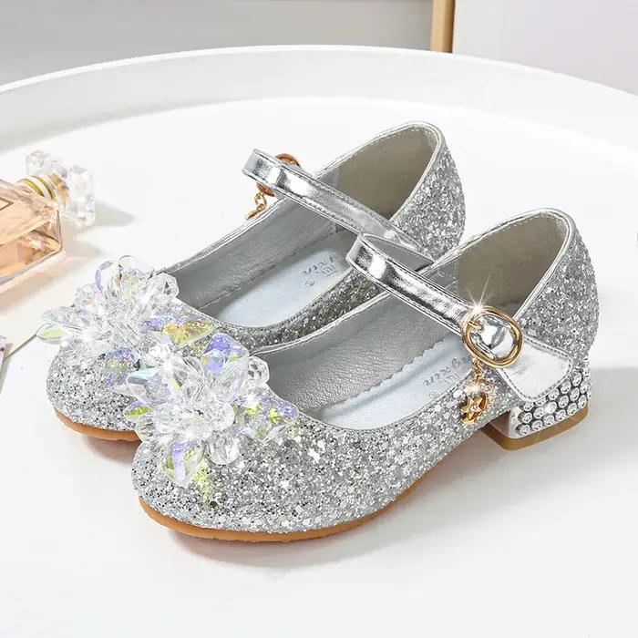 Chaussures pour enfants à fleurs plage princesse fille chaussures pour enfants paillettes chaussures