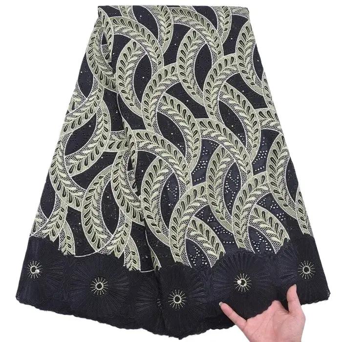 NigWin-Tissu Africain en Dentelle de Coton Suisse Tyys, Haute Qualité pour Robe de Soirée Française,