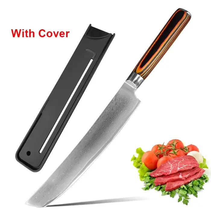 Couteaux de cuisine professionnels, couperet de Chef, manche en bois de viande, couteau japonais en