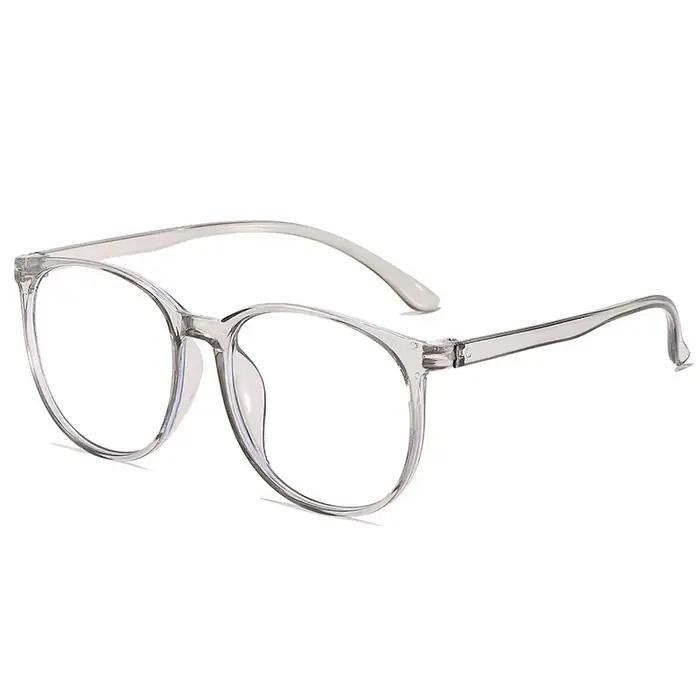 Lunettes d'ordinateur transparentes à grande monture pour femmes, rondes, Anti-lumière bleue, optiqu