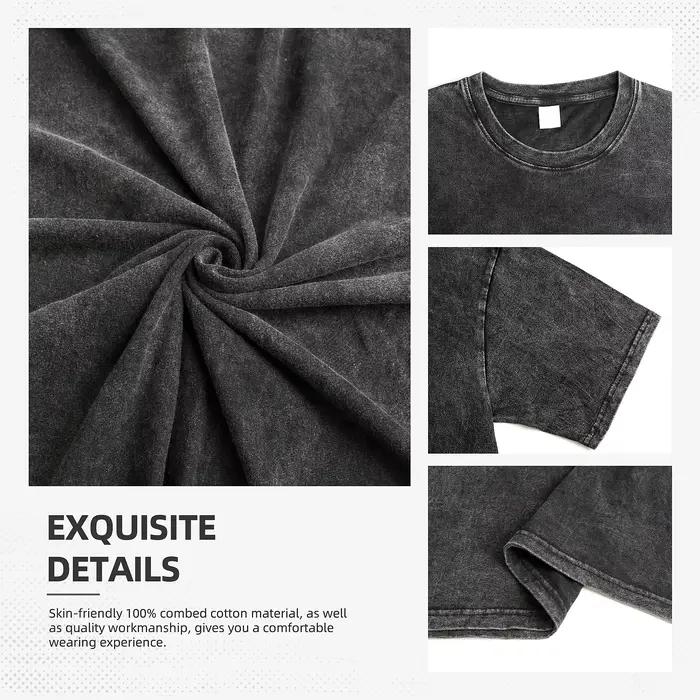 T-shirt unisexe à manches courtes Metallica style rock, motif punk urbain, 100 % coton, délavé, coll