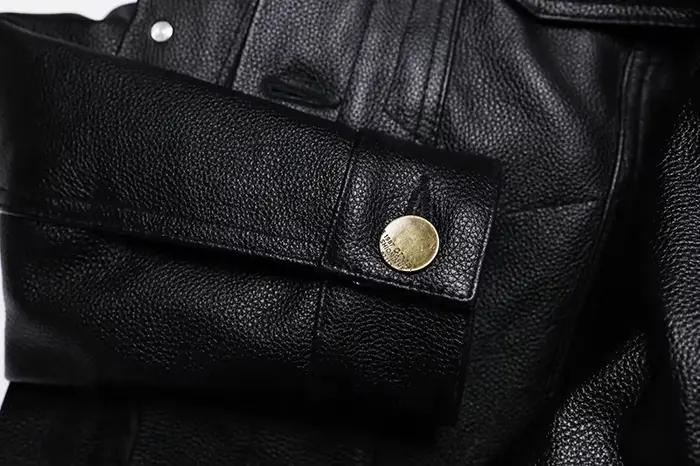 Nouvelle Veste en Cuir Véritable de Cowboy 2025 pour Homme – Manteau Court Slim en Cuir de Vachette