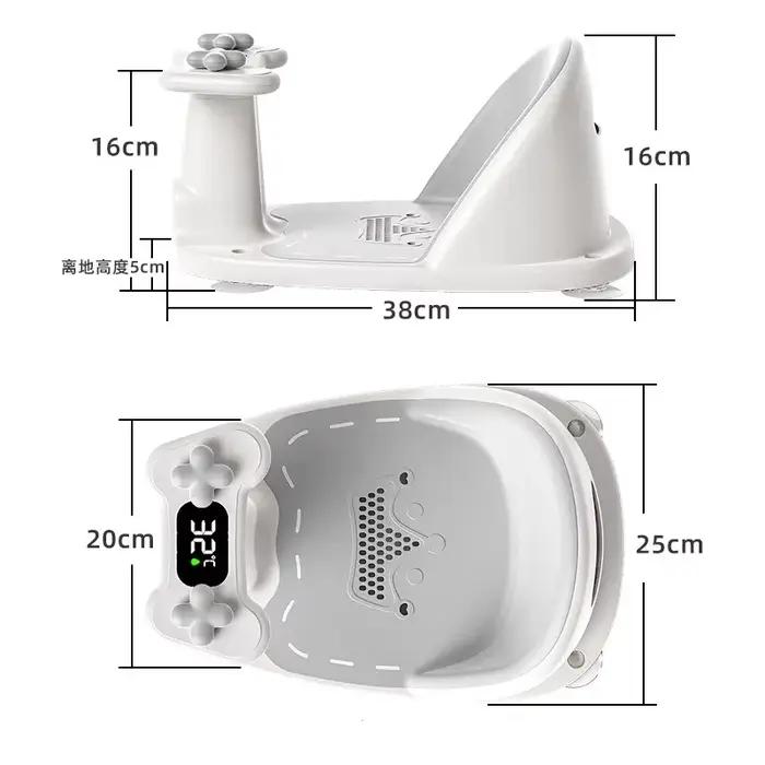 Siège de douche pour enfants support de douche portable nouveau-nés jeunes enfants accessoires de croissance détecteur de température sécurité confort ludique
