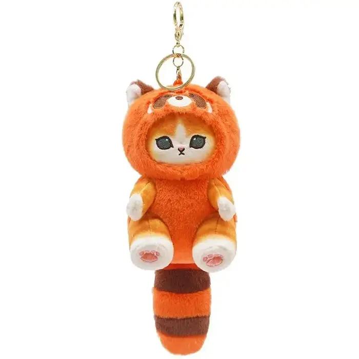 Kawaii porte-clés pendentif dessin animé Mofusand requin chat travestissement poupée sac à dos décor