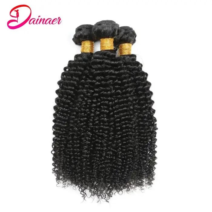 Bundles de cheveux humains indiens afro crépus bouclés, extension de cheveux vierges, document natur