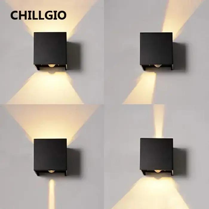 CHILLGIO extérieur capteur mouvement appliques murales étanche porche jardin décoration lampe IP65 m