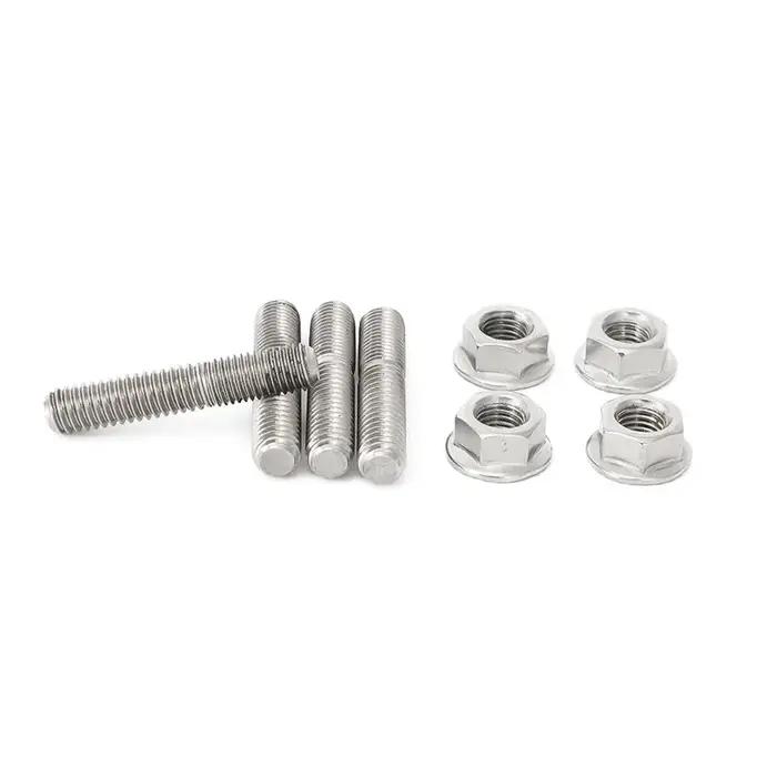 Écrou de goujon de collecteur d'échappement, 4 pièces, pour Sportster Dyna Softtail Glide Fatboy Tou