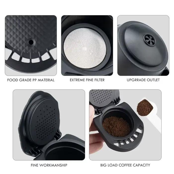 Adaptateur de Capsule de Café Réutilisable pour Dolce Gusto, Accessoire de Recharge Compatible avec