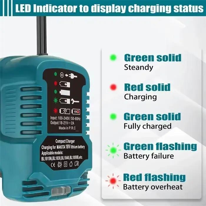 Batterie Li-ion DC 12V/24V, Mini chargeur de voiture Compact, prise allume-cigare avec LED pour batt