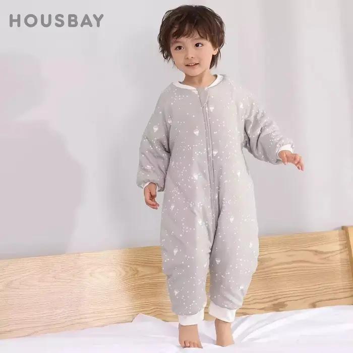 Sac de couchage bébé imprimé fleurs 2.5 tog - Pyjama épais chaud pour tout-petits 1 à 4 ans