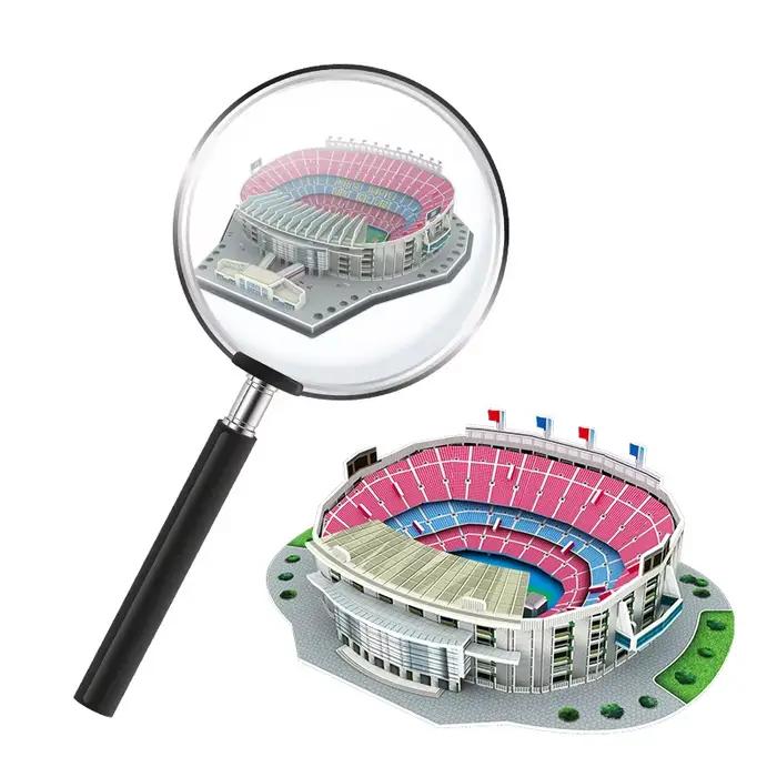 Terrain de Football Miniature en 3D, Puzzle à Faire Soi-Même, Modèles de Stades de renommée Mondiale