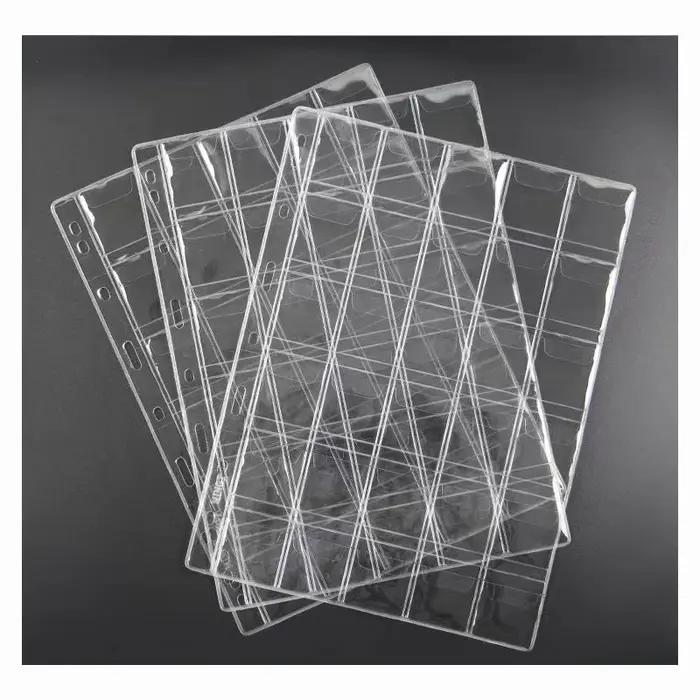 12/20/30/42 grilles Album de pièces de monnaie Pages PVC poche sans acide porte-monnaie timbre Colle